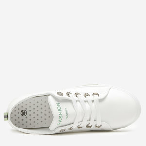 Біло-зелені жіночі кросівки Tictoa