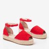 Червоні еспадрільї з вирізом Наріліна - Взуття
