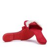 Червоні шльопанці з намистинами Amely - Взуття 1