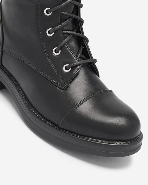 Чоботи жіночі до коліна на шнурівці чорного кольору Safrata- Взуття
