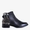 Чорні жіночі черевики на плоских підборах Fireli - Взуття