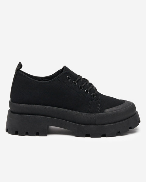 Чорні жіночі туфлі на шнурівці Rozia - Взуття