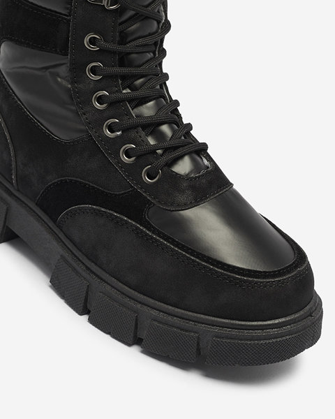 Чорні жіночі утеплені черевики-трапери Kasemi-Footwear
