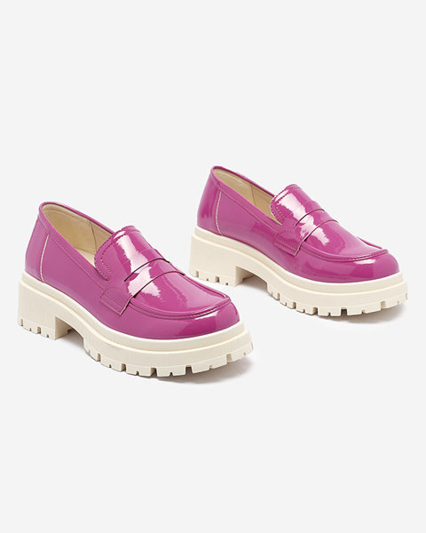 Лаковані мокасини для жінок Noppel кольору фуксії - Взуття