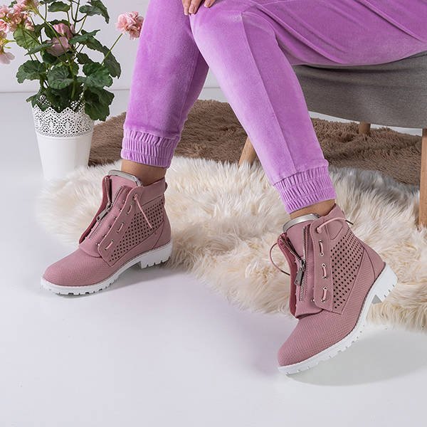 OUTLET Ажурні жіночі черевики Ice Love Pink - Взуття