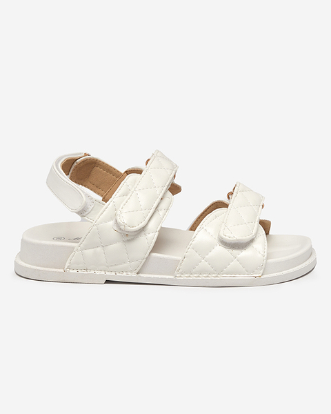 OUTLET Білі жіночі сандалі Korine на липучці - Взуття