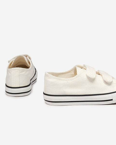 OUTLET Дівчачі кросівки Bovis Velcro біло-екрю - Взуття