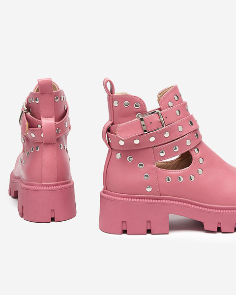 OUTLET Рожеві жіночі чоботи з форсунками Socogi- Взуття
