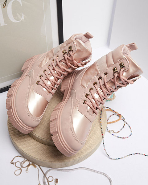 OUTLET Рожеві жіночі неутеплені черевики-трапперы Kasemi - Взуття