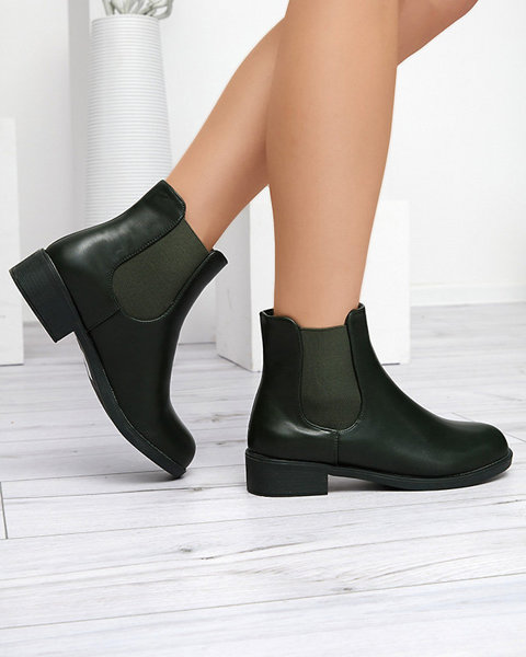 OUTLET Темно-зелені жіночі черевики Gasha - Взуття