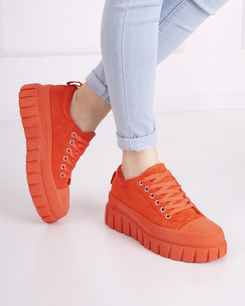 OUTLET Високі жіночі помаранчеві кросівки Maomis - Взуття