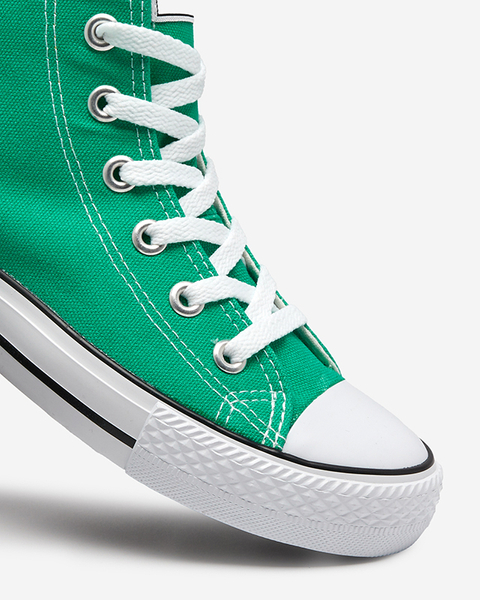 OUTLET Зелені високі жіночі кросівки Garet - Взуття