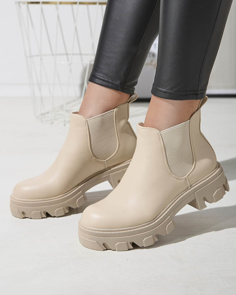 OUTLET Жіночі черевики-сліпони бежевого кольору Inilco- Footwear