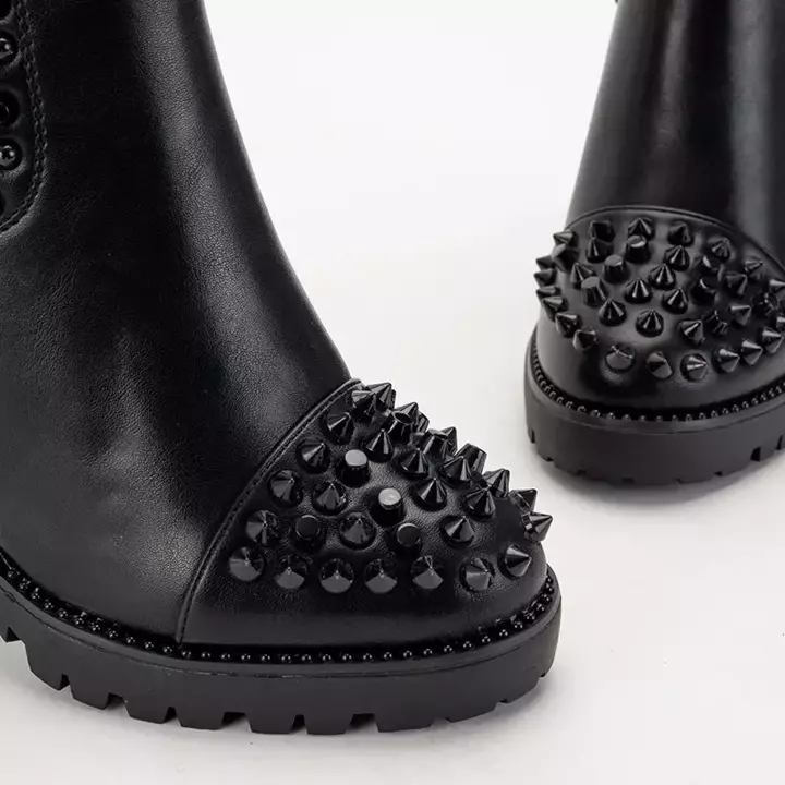 OUTLET Жіночі чорні ботильйони на шпильках Landra - Взуття