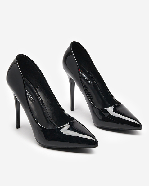 OUTLET Жіночі чорні лаковані туфлі на шпильці Merier - Одяг