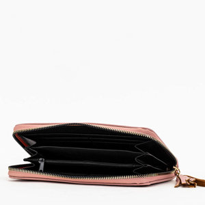 Рожевий жіночий гаманець з бахромою