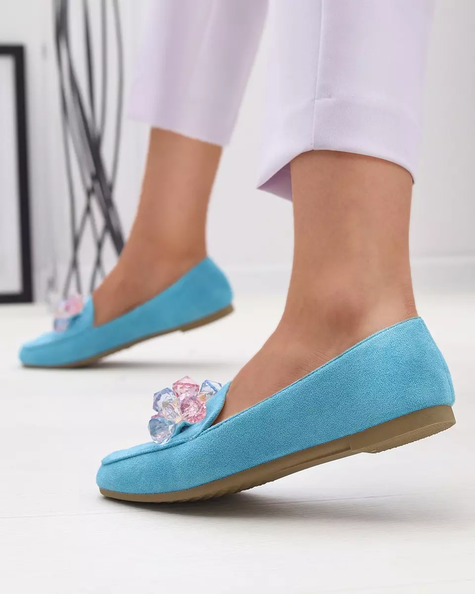 Сині жіночі мокасини з екозамші Gepossa- Footwear