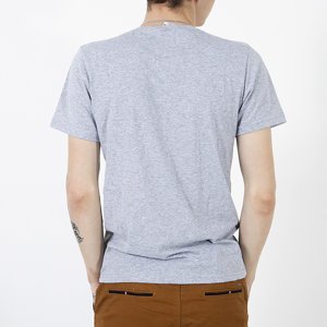 Сіра чоловіча футболка з написом