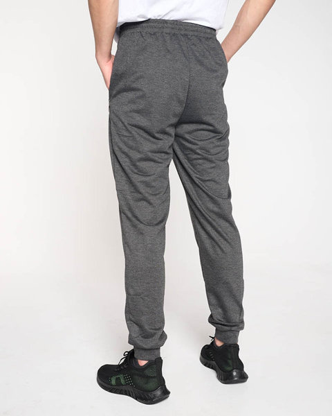 Темно-сірі чоловічі спортивні штани з кишенями - Одяг