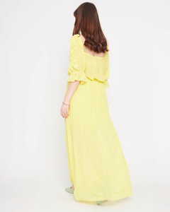 Жіноча жовта іспанська сукня максі - Одяг