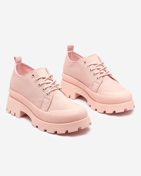 Жіночі рожеві туфлі на шнурівці Rozia - Взуття