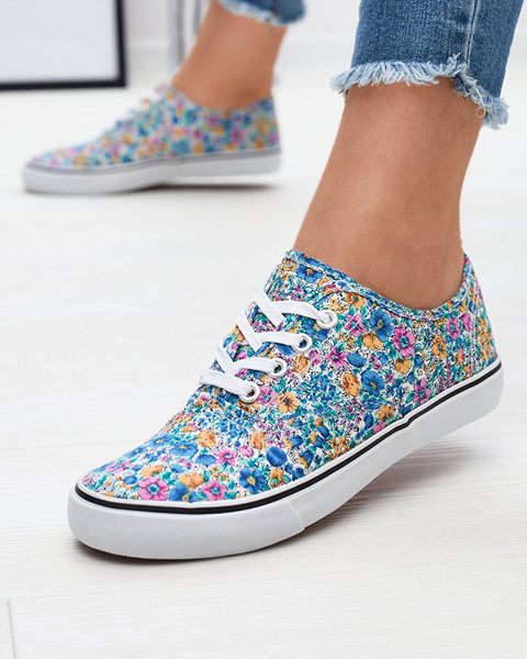 Жіночі сині кросівки з квітами Sertoli - Взуття
