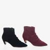 Жіночі темно-бордові черевики на стійці з воланами Alyncio - Взуття